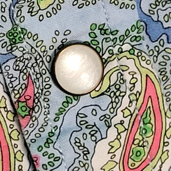 Cremieux Shirt Men's Large Blue Paisley Pearl Snap Premium Denim Button Down L/S - Picture 4 of 12